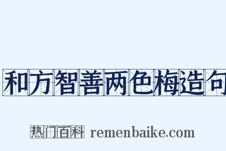 和方智善两色梅造句是什么意思的图片